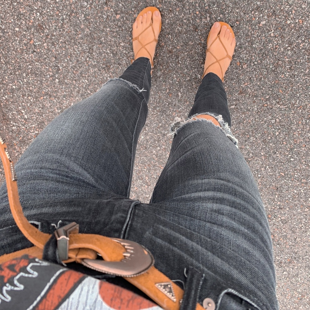 SOLD madewell distressed high riser skinny jeans - Picture 4 of 6